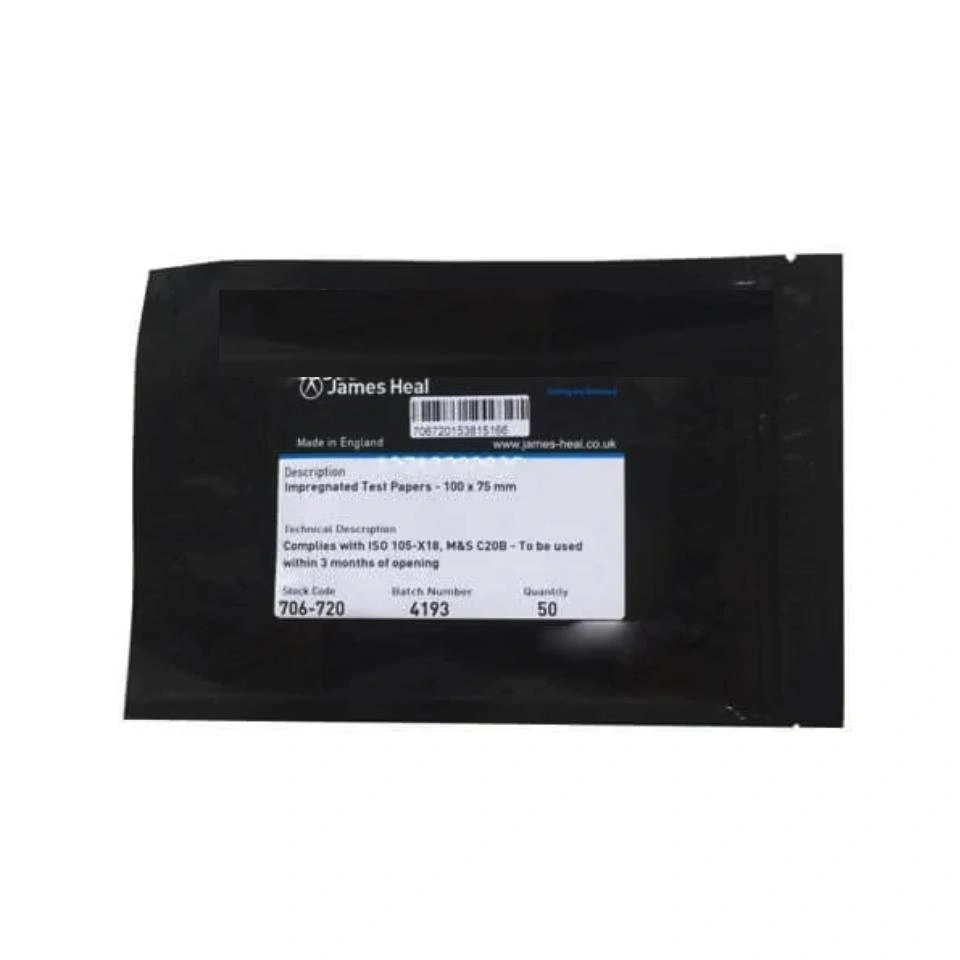 James Heal Impregnated Test Paper 100mm x 75mm Test Fabrics