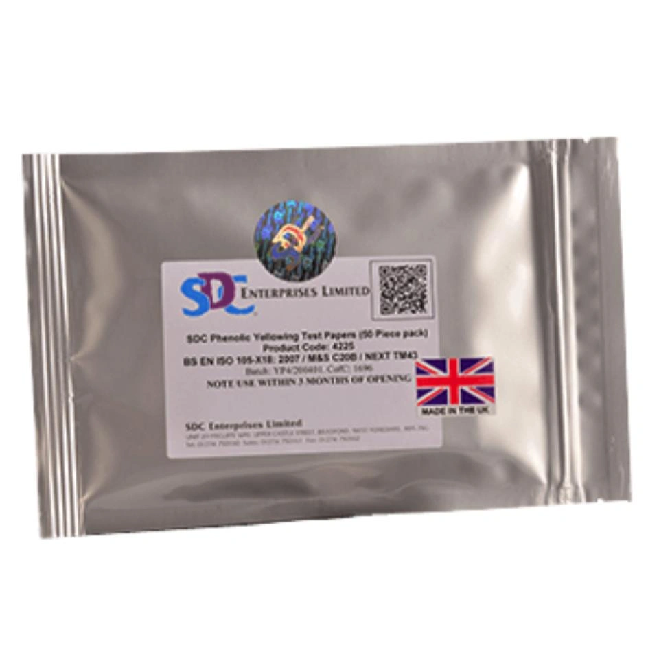 SDC Impregnated Test Papers 100mm x 75mm Test Fabrics