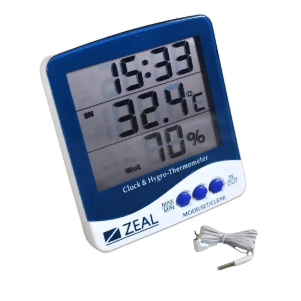 Zeal Digital Hygrometer, Humidity and Temperature Meter PH1100